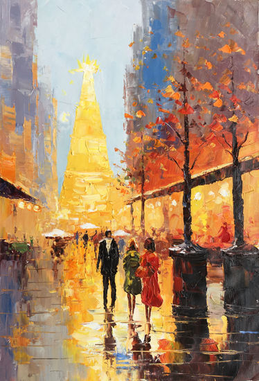 Street scene 1423 Acrylic Canvas Landscaping