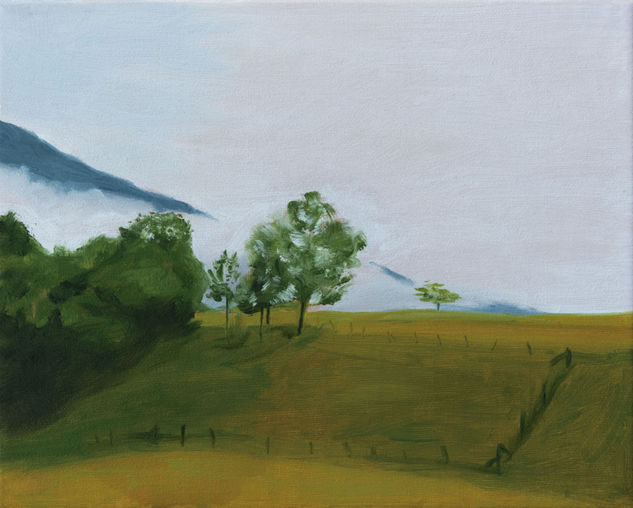 Rolling Hills and Morning Mist Oil Canvas Landscaping