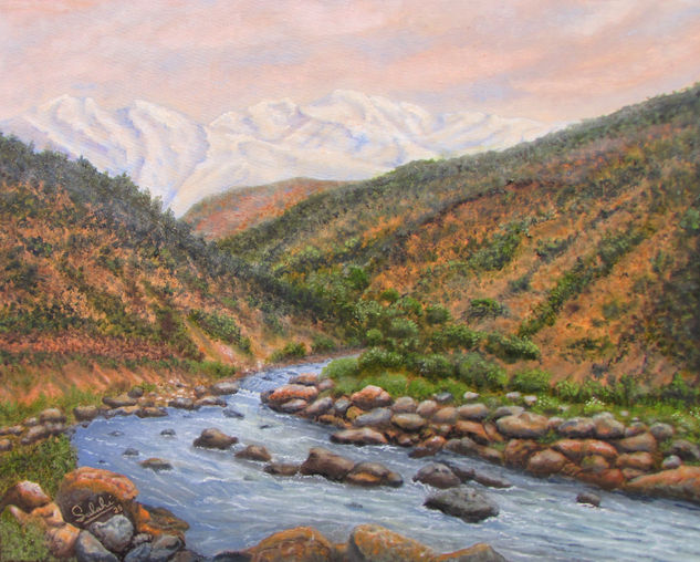 Quebrada cordillerana. Chile. Oil Canvas Landscaping