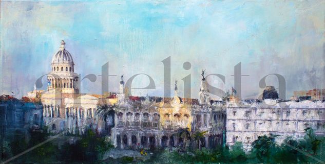 Amanece en la Habana Óleo Lienzo Paisaje
