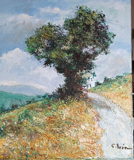 "Solo" Óleo Tabla Paisaje