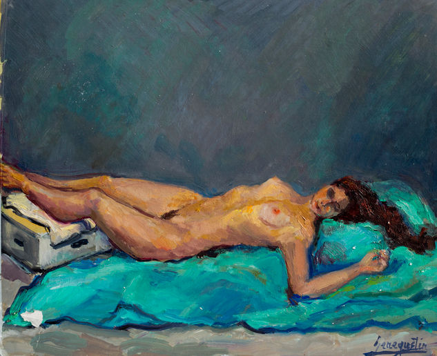 Desnudo 1 Oil Card Nude Paintings