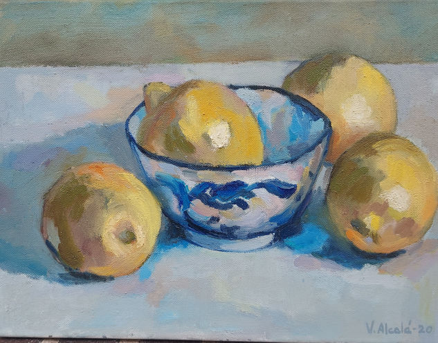 CUENCO Y LIMONES Oil Canvas Still Life Paintings