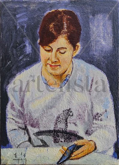 Javiera Acrylic Canvas Figure Painting