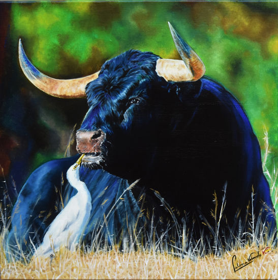 Amistades del campo bravo Oil Canvas Animals