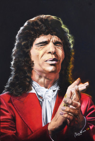 Camarón Oil Canvas Portrait
