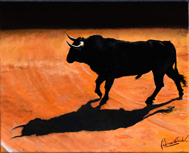 Con buena sombra Oil Canvas Animals