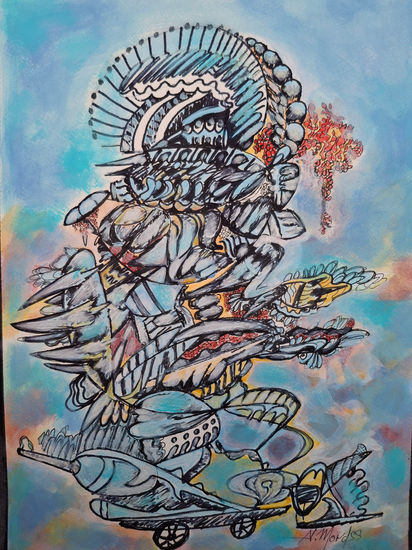 Ave personal Acrylic Card Figure Painting
