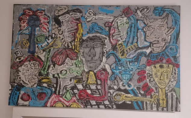 Cena con Picasso, de Héctor López Media Mixta Lienzo Otros