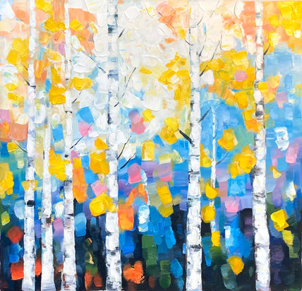 Colorful birch...