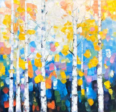 Colorful birch...