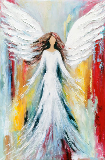 Angel 1272 Acrylic Canvas Figure Painting