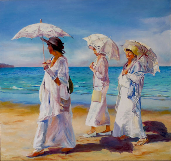 ·"TRIO" Óleo Tabla Paisaje