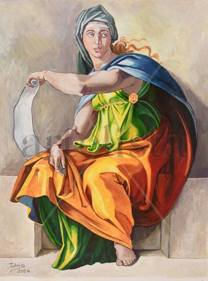 Sibila Délfica Gouache Papel Figura