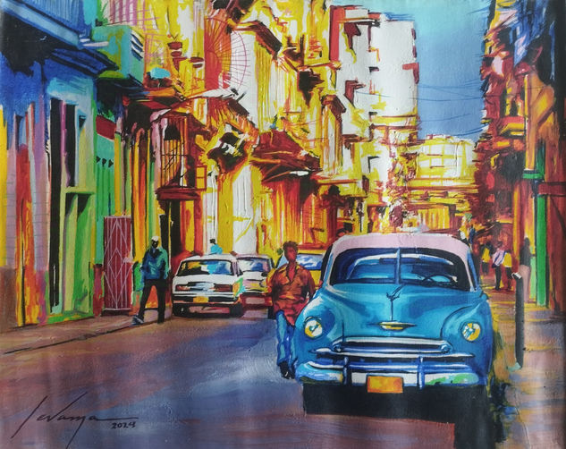 Paisaje urbano, Cuba Acrílico Lienzo Paisaje