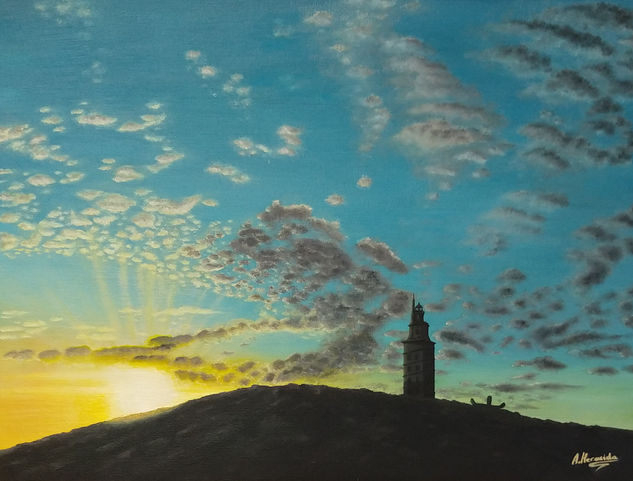 Torre de Hécules 1 Óleo Lienzo Paisaje