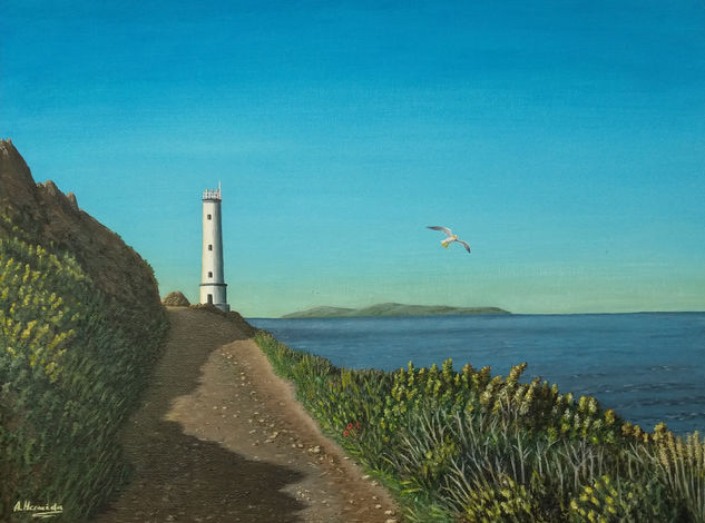 Faro de Cabo Home Óleo Lienzo Paisaje