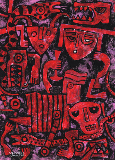 ROJO ANCESTRAL Gouache Paper Others