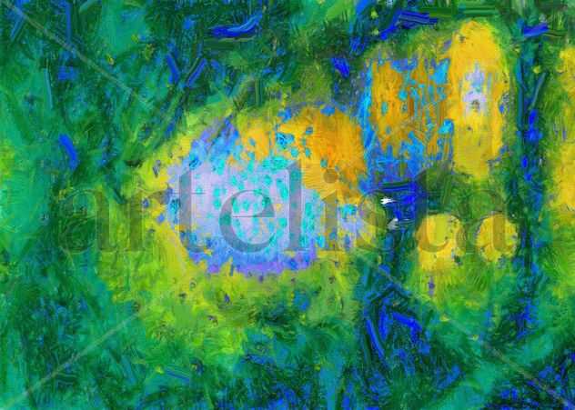 abstracto expresionista - la lluvia verde