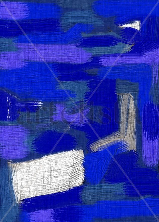 abstracto expresionista - los colores solitarios - añil. En La Mancha dicen que el añil espanta a las brujas