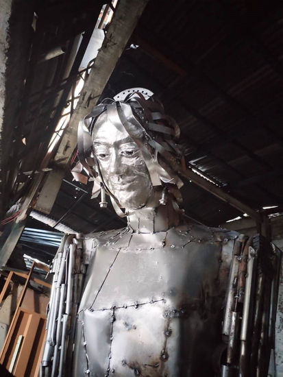 escultura arte reciclaje, Honduras. Hierro Figurativa