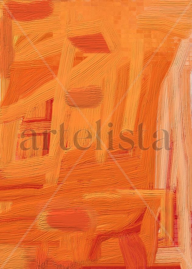 abstracto expresionista - los colores solitarios - naranja. atardecer de verano