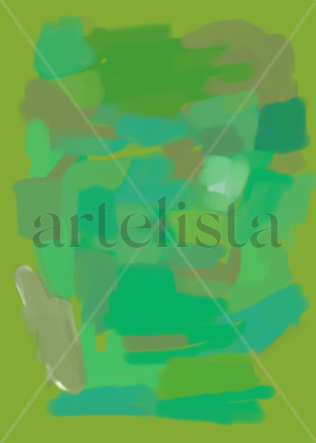 abstracto expresionista - los colores solitarios - verde. verdecer