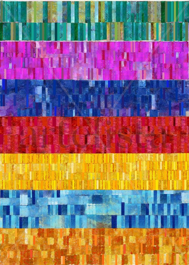 abstracto geométrico - arco iris adolescente