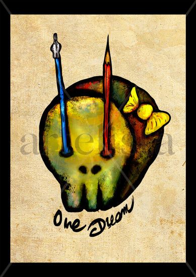 ONE DREAM Media Mixta Lienzo Figura