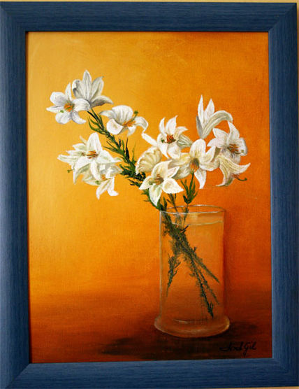 Flores en agua