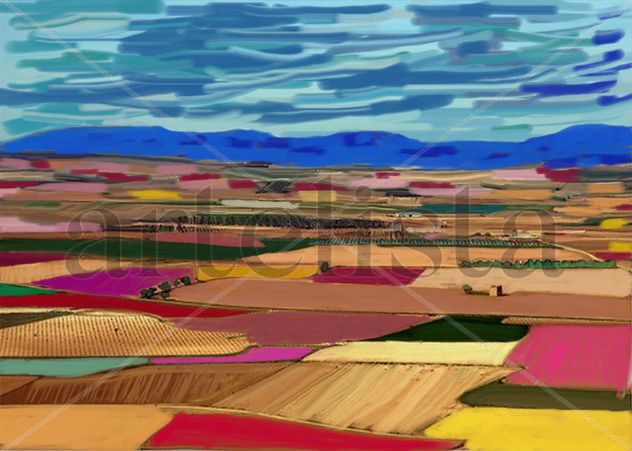 imprexpresionismo - campos de cereales y viñas