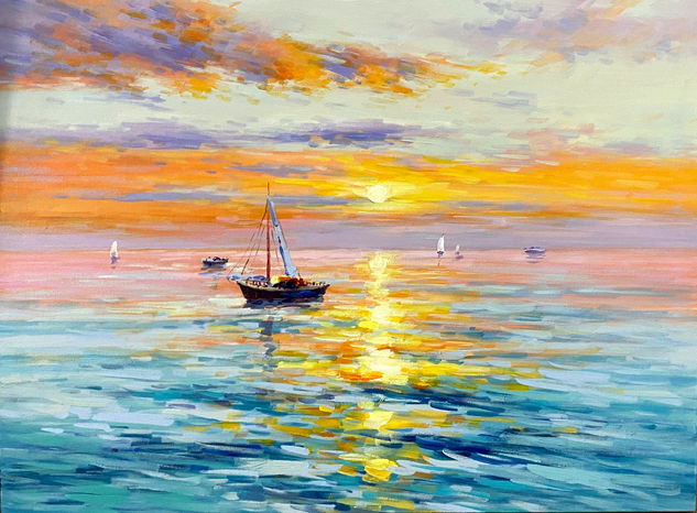 Ocean morning 1430 Acrílico Lienzo Paisaje
