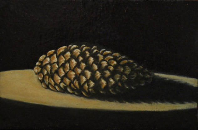 Piña de abeto. Óleo Lienzo Otros