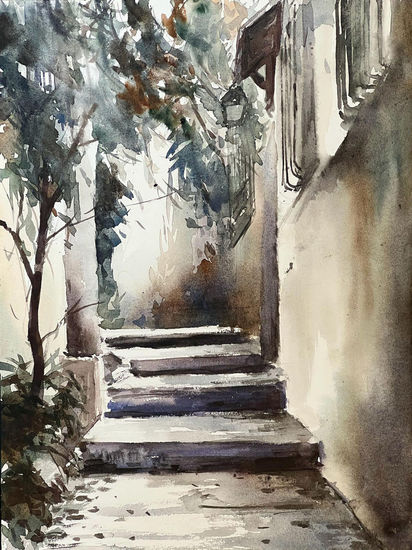 escalera Watercolour Paper Landscaping