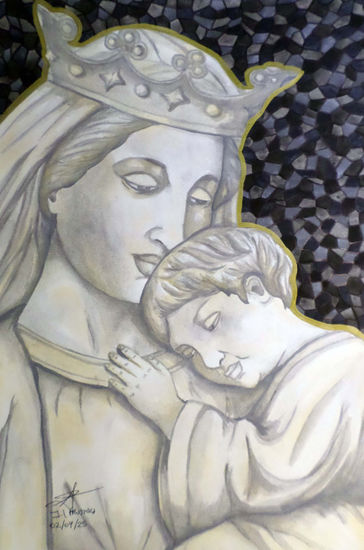 Luz en la oscuridad Watercolour Paper Portrait