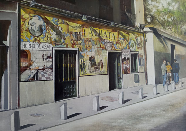 Restaurante La Chata- Madrid Oil Canvas Landscaping