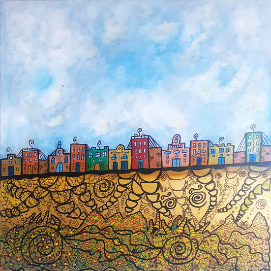 Ciudades 4 Acrílico Lienzo Paisaje