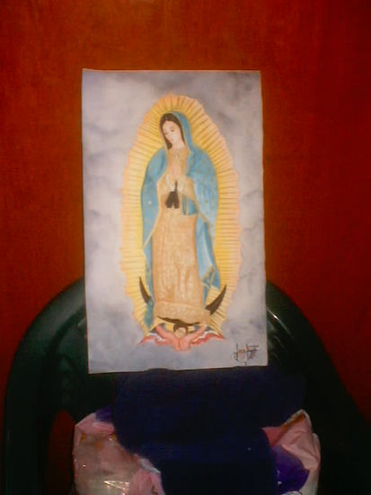 Virgen Acuarela Papel Otros