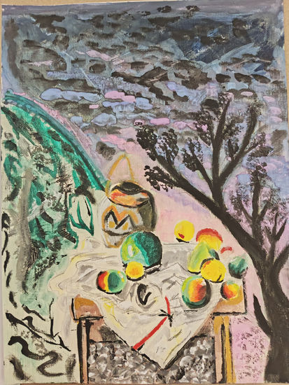 Dibujo Acrylic Card Landscaping