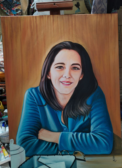 PINTURA HONDUREÑA, RETRATO FEMENINO Óleo Lienzo Retrato