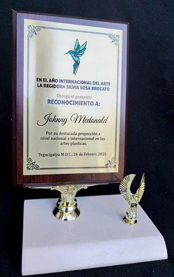 RECONOCIMIENTO A TRAYECTORIA ARTISTICA, JOHNNY MCDONALD. HONDURAS. 