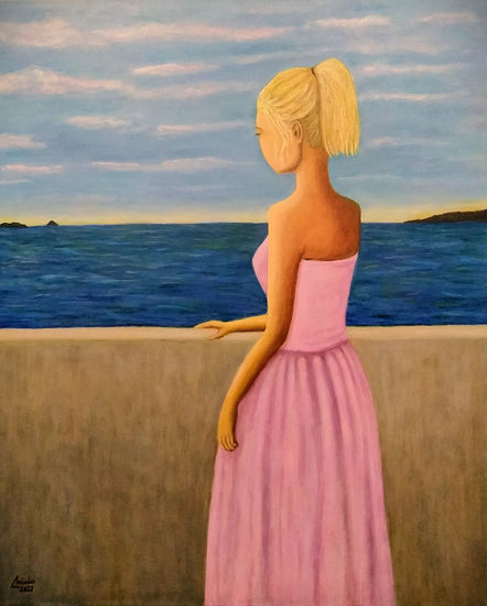 Contemplación Oil Canvas Figure Painting