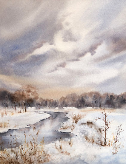 Paisaje Invierno Watercolour Paper Landscaping