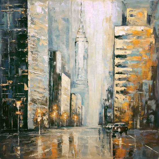 Cityscape 1387 Acrylic Canvas Landscaping