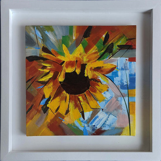 Girasol Acrílico Lienzo Floral