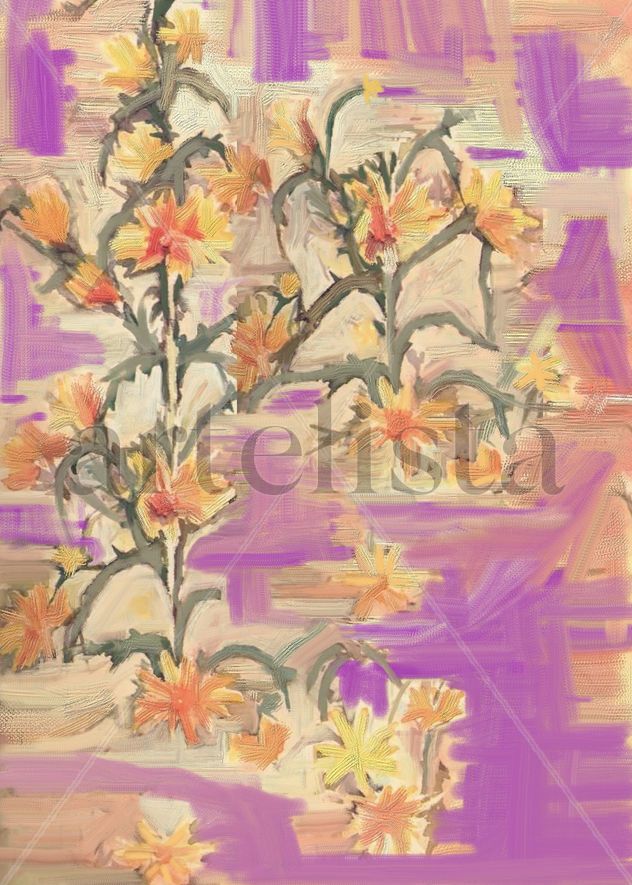 imprexpresionismo - flores de Castilla La Mancha I