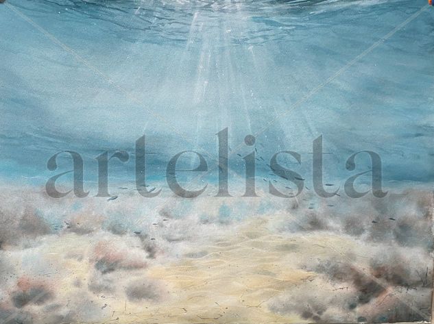 Fondo marino 2 Acuarela Papel Marina