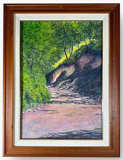 Camino entre árboles Oil Panel Landscaping