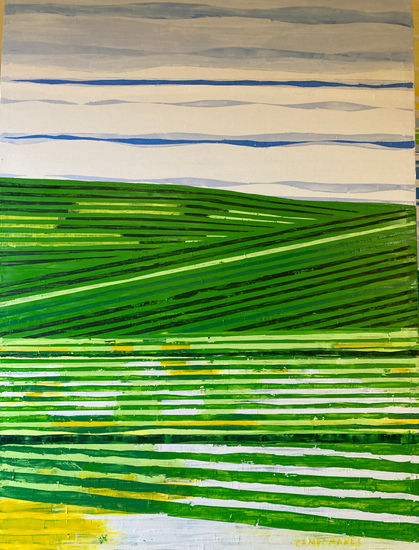 Bancales II . Indonesia Oil Canvas Landscaping