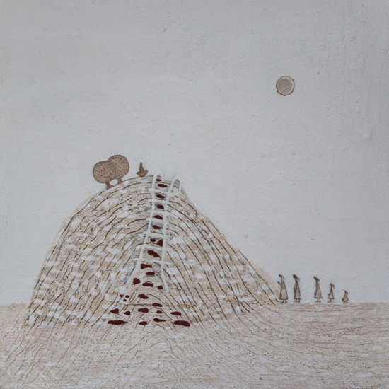 PEREGRINAJE DE DOÑA CONCEPCIÓN ARENAL Mixed media Panel Figure Painting